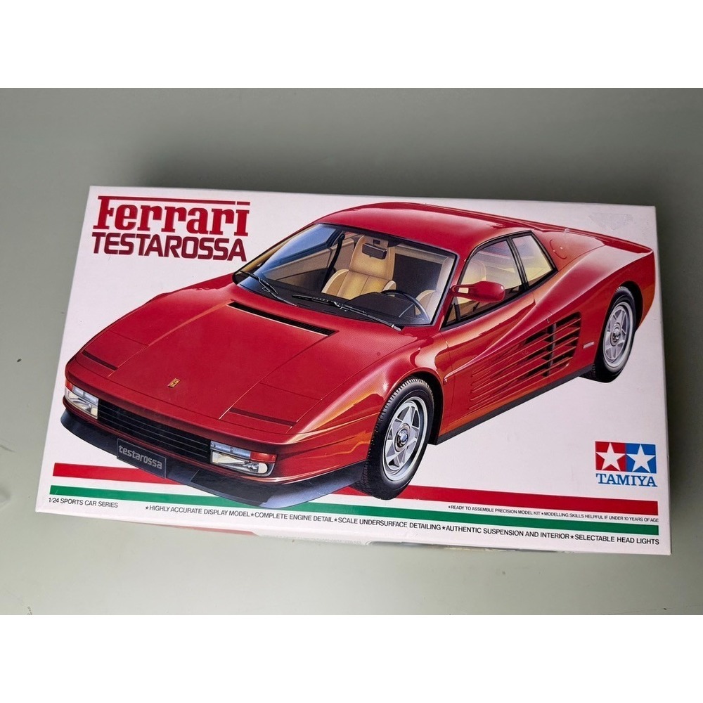 Tamiya Ferrari Testarossa 1/24 Model Kit 24059 Partially Built Engine Complete